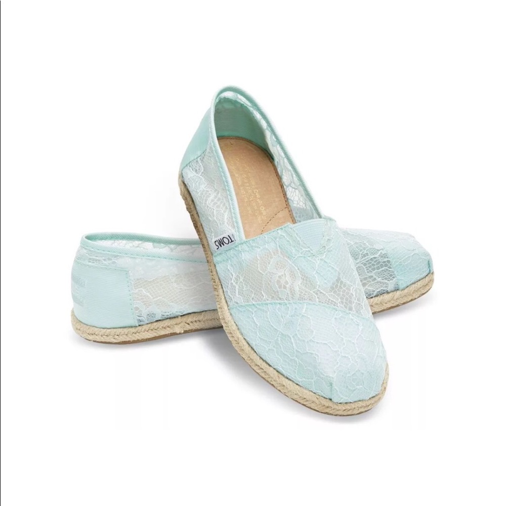 Toms sky blue slip on shoes size 5 Brand new